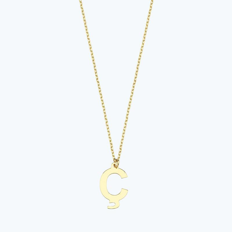 Letter Ç Gold Necklace