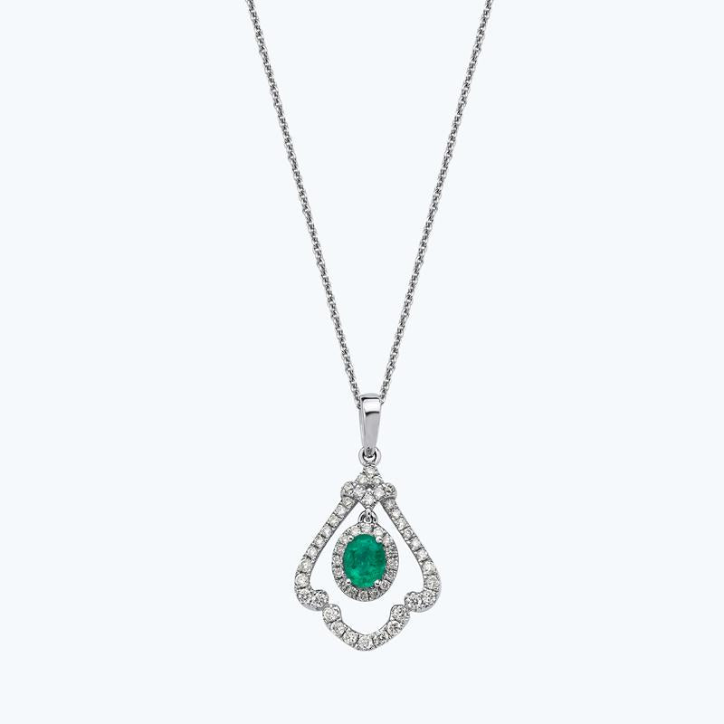 Emerald Diamond Necklace