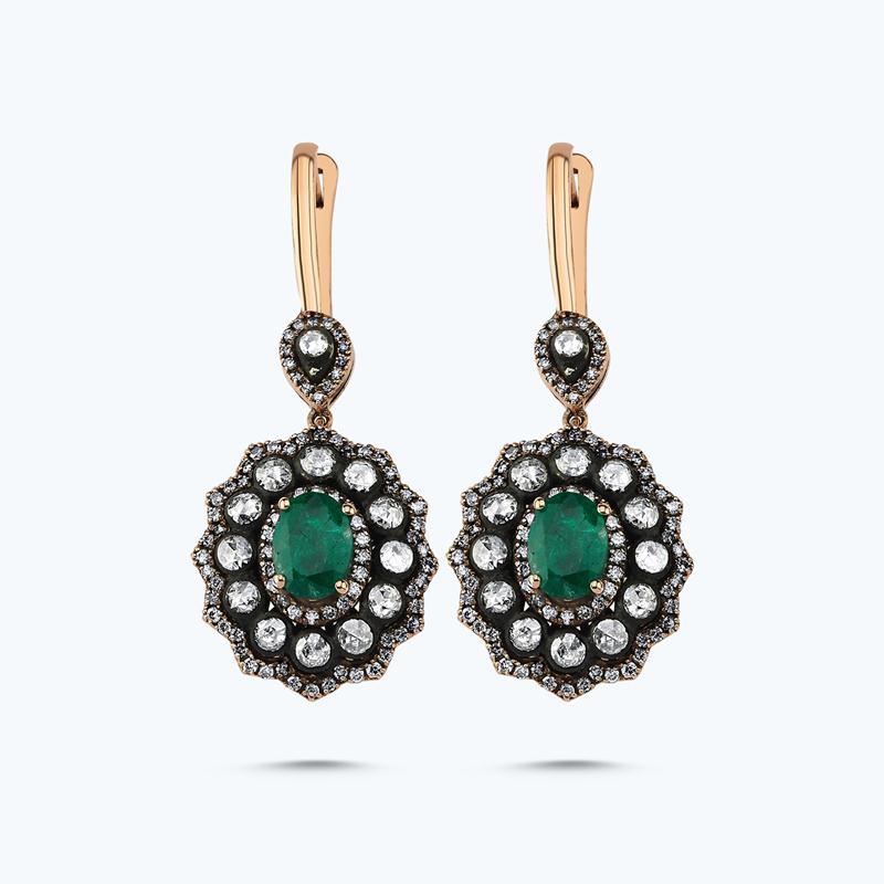 Emerald Diamond Earrings