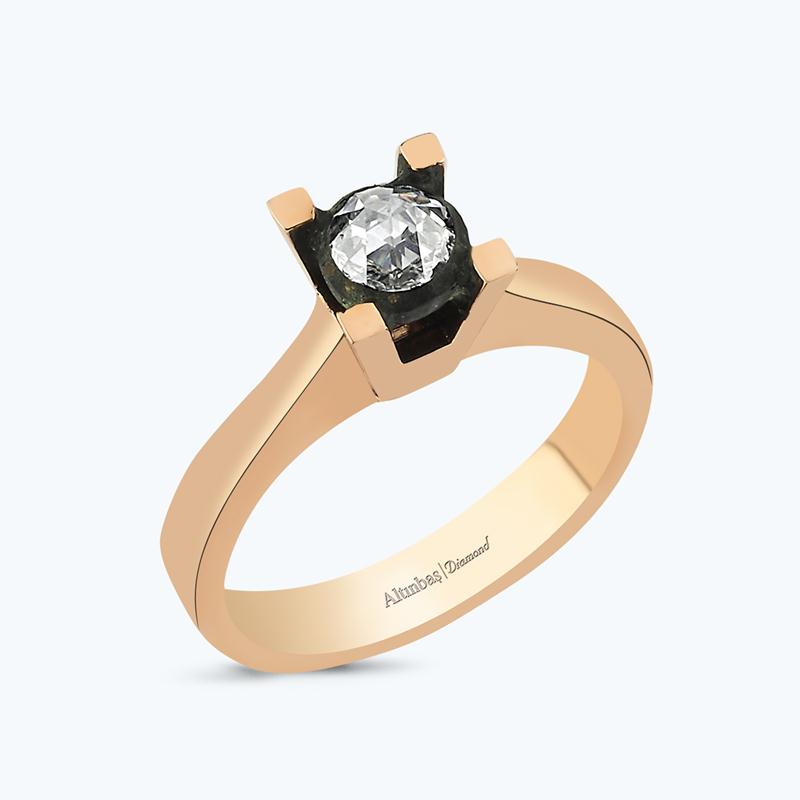 Bague Diamant Solitaire Taille Rose