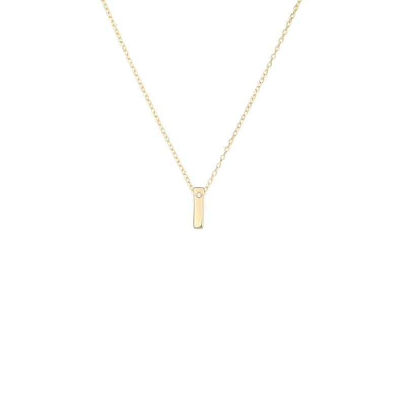 Letter I Gold Necklace