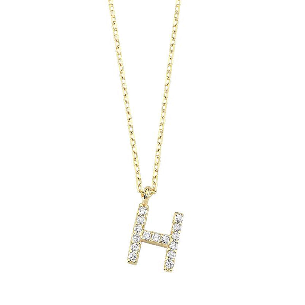 Letter H Gold Necklace