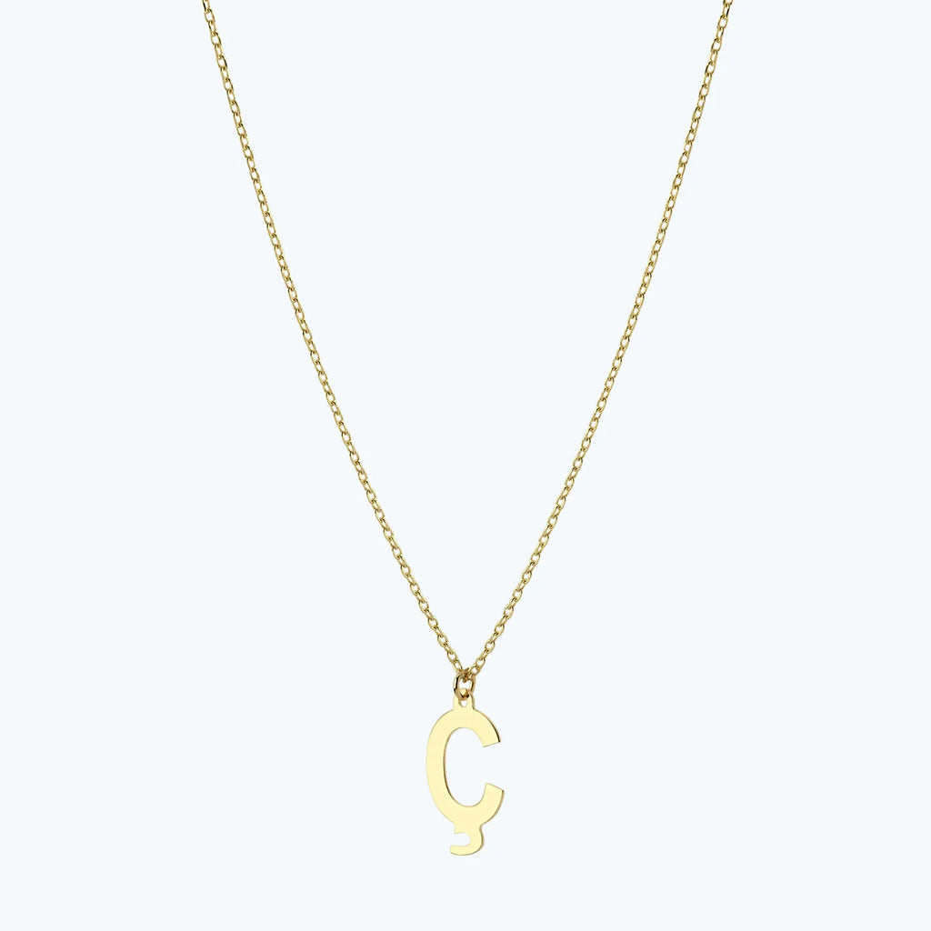 Letter Ç Gold Necklace