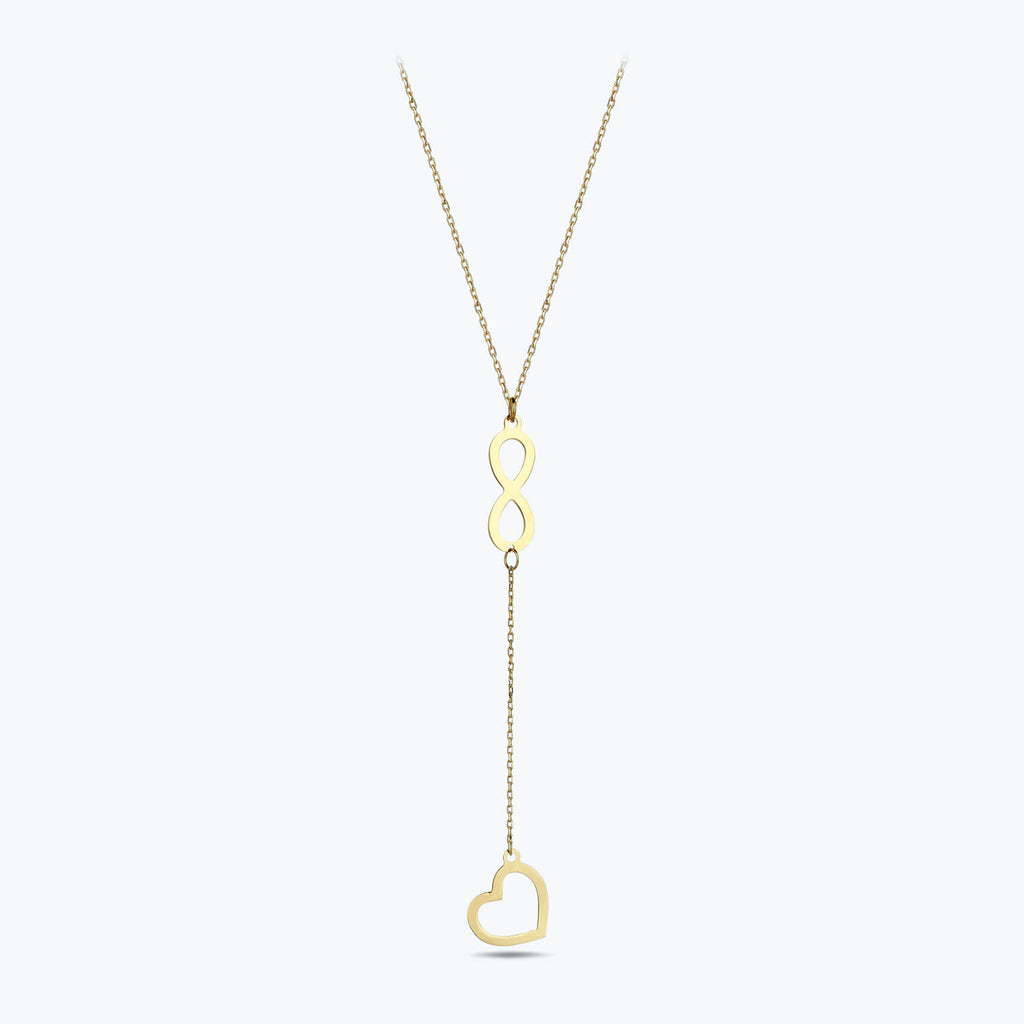 Infınite Heart Gold  Necklace