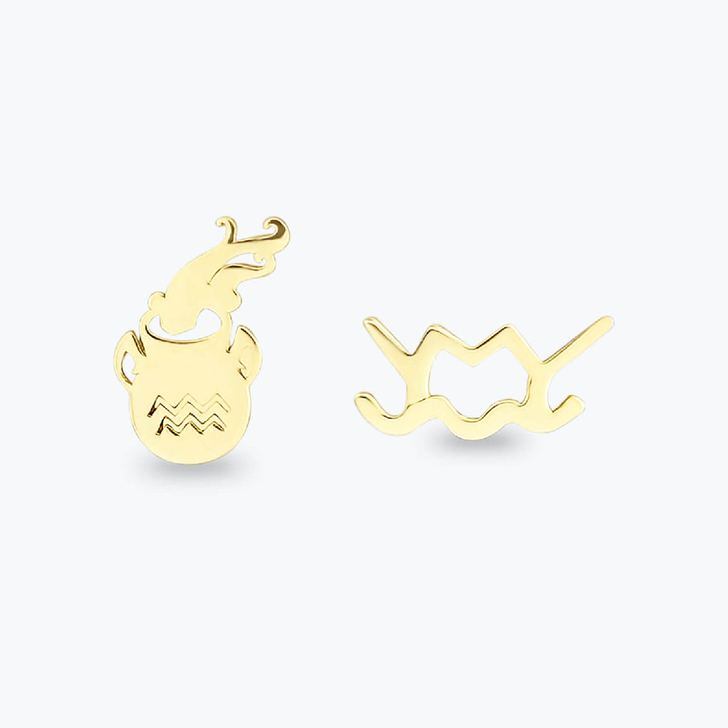 Boucles d'Oreilles Or Horoscope Verseau