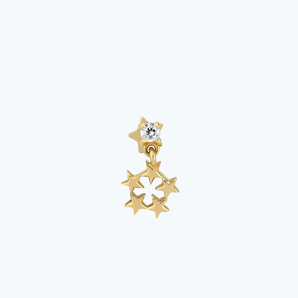 Gold Stern Tragus Piercing