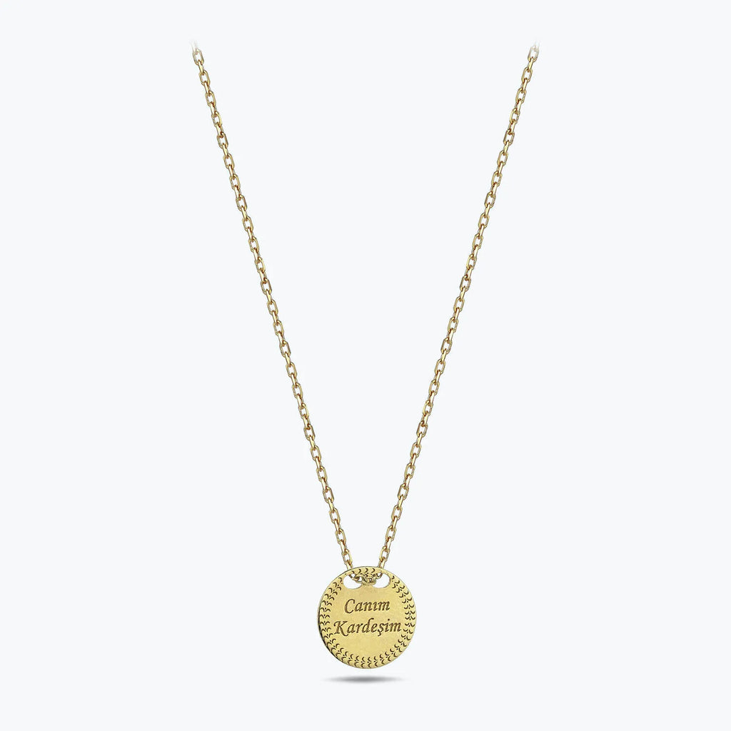 Altınbaş Life Canım Kardeşim Gold Necklace