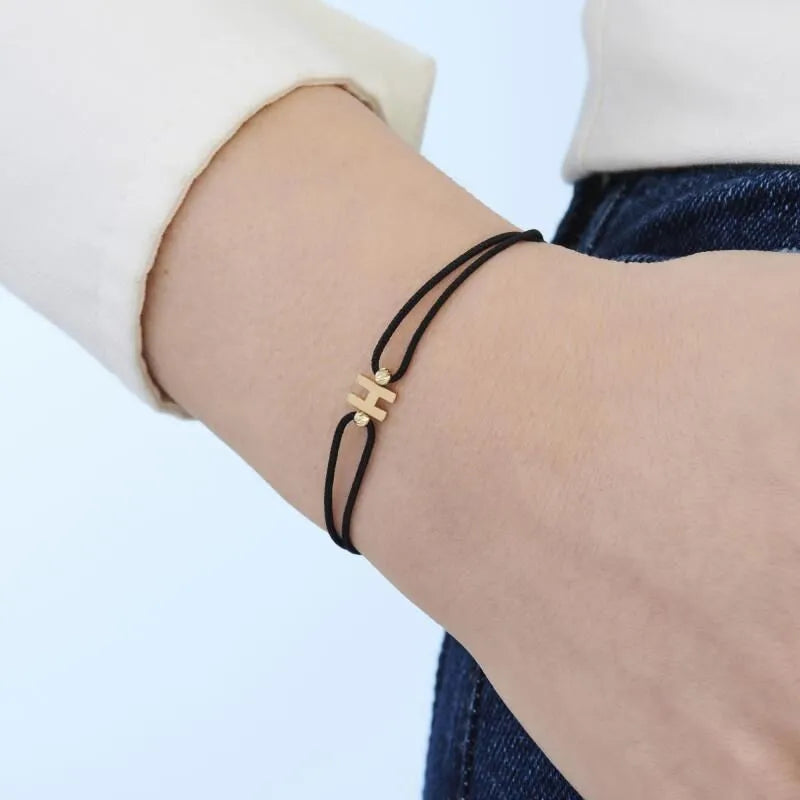 Letter H Cord Bracelet