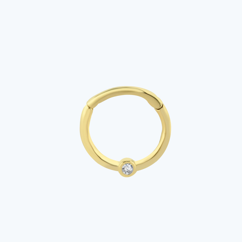 Gold Hoop Clicker Piercing