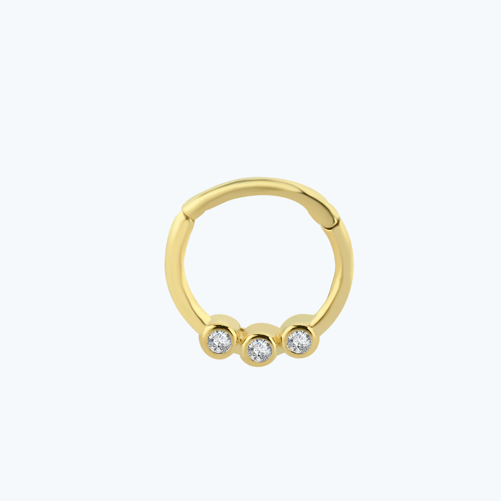 Segmentring Clicker Gold Piercing