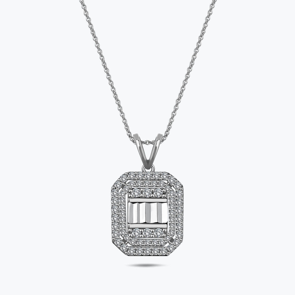 Collier Diamant Baguette