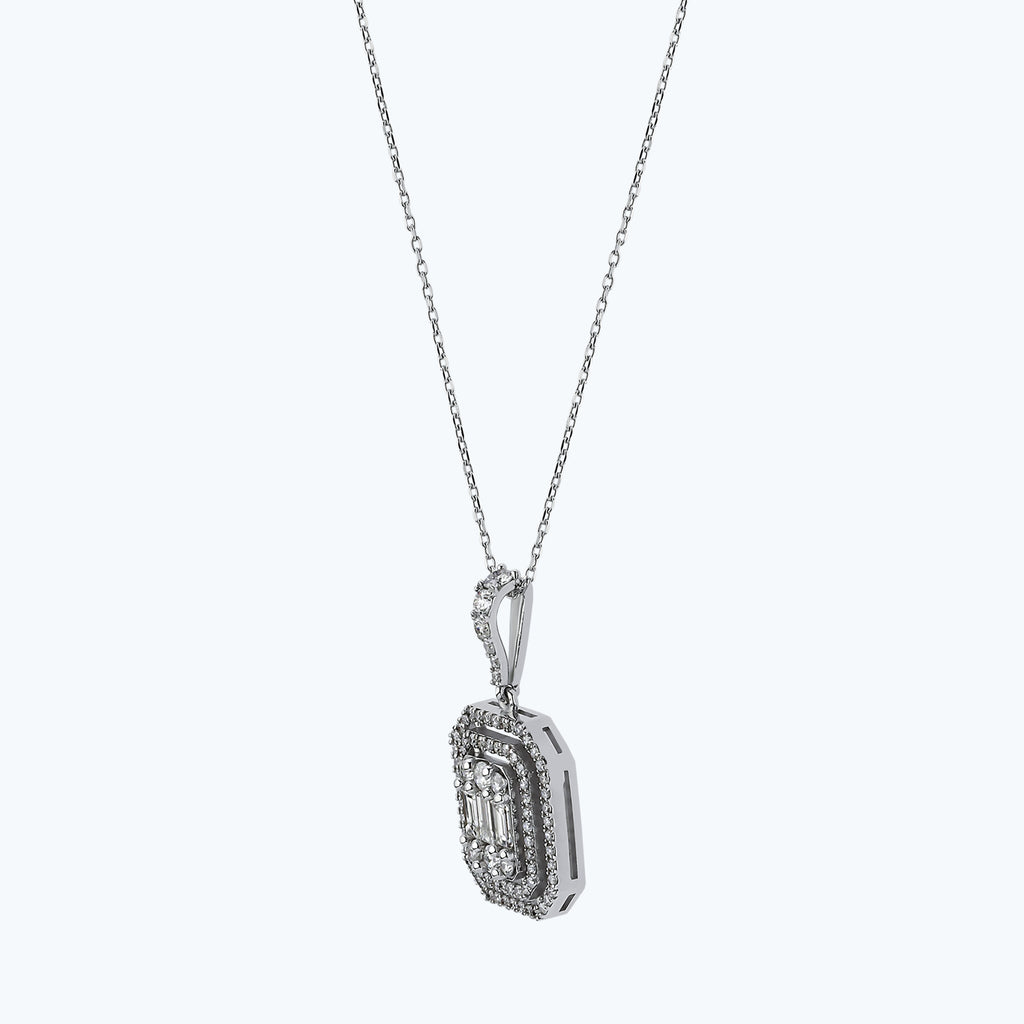 Collier Diamant Baguette