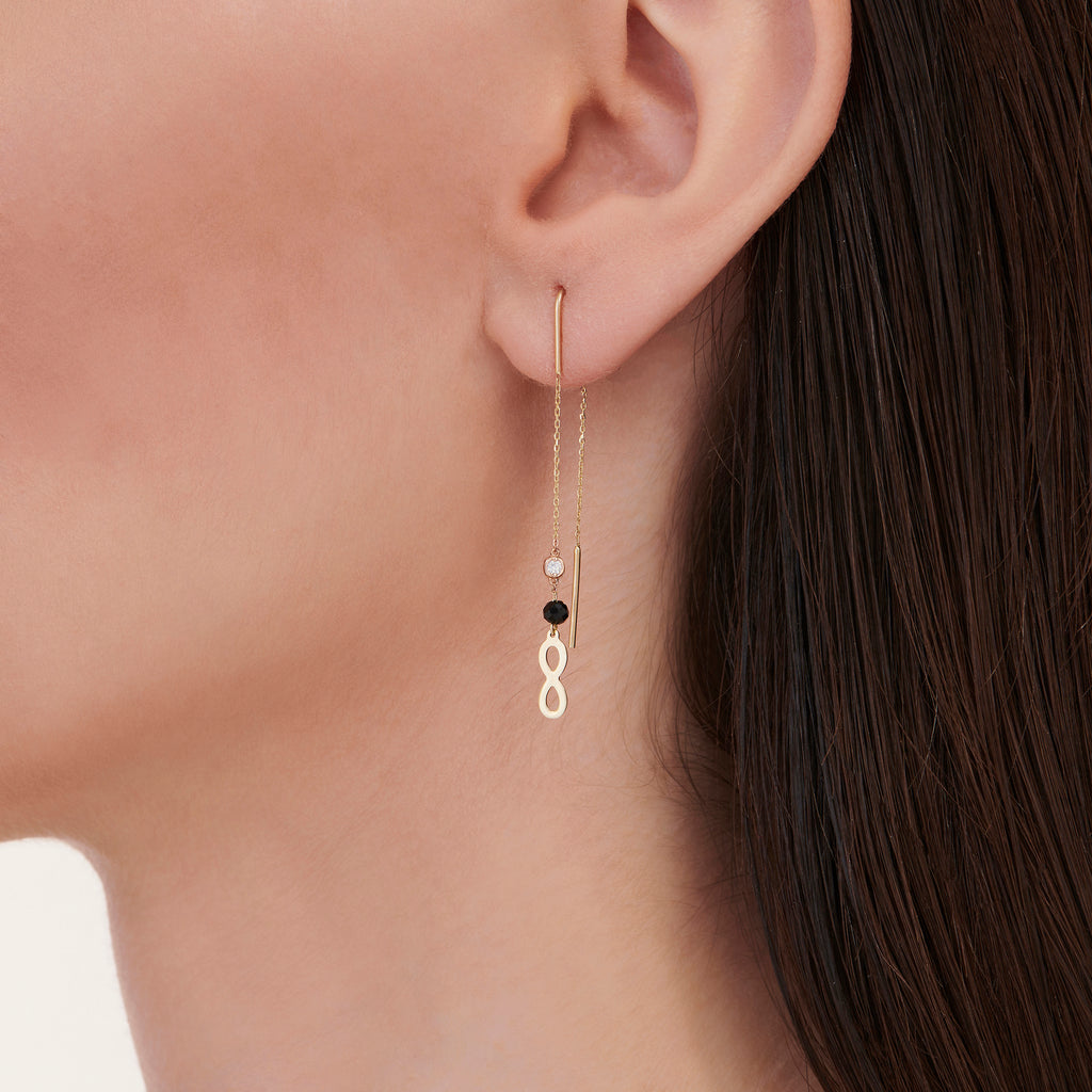 Boucles d'Oreilles Diamant Infini