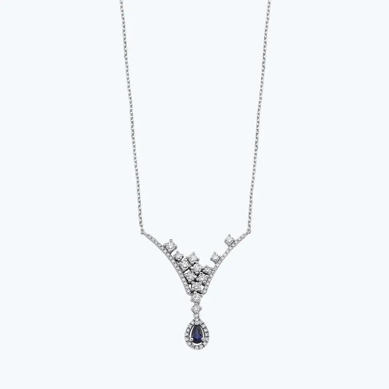 Saphir Diamantkette